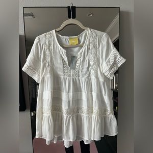 Maeve White Lace Blouse NWT